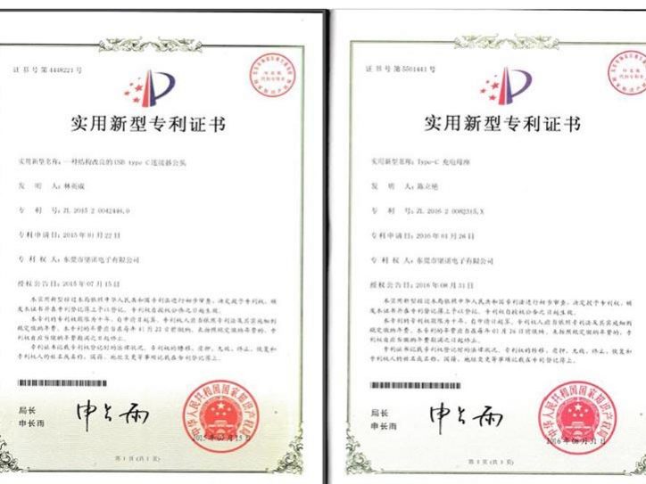 Patent Certificate 1